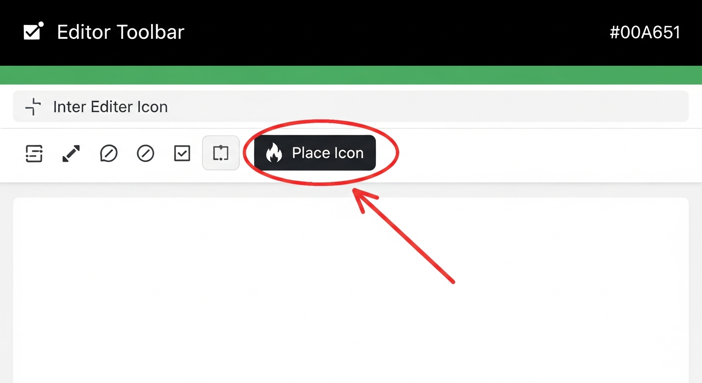 Step 1: Select the Place Icon Tool