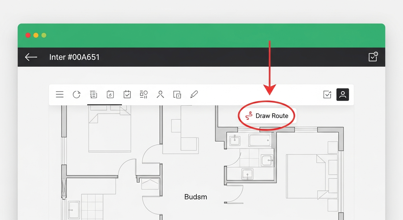 Step 1: Select the Draw Route Tool