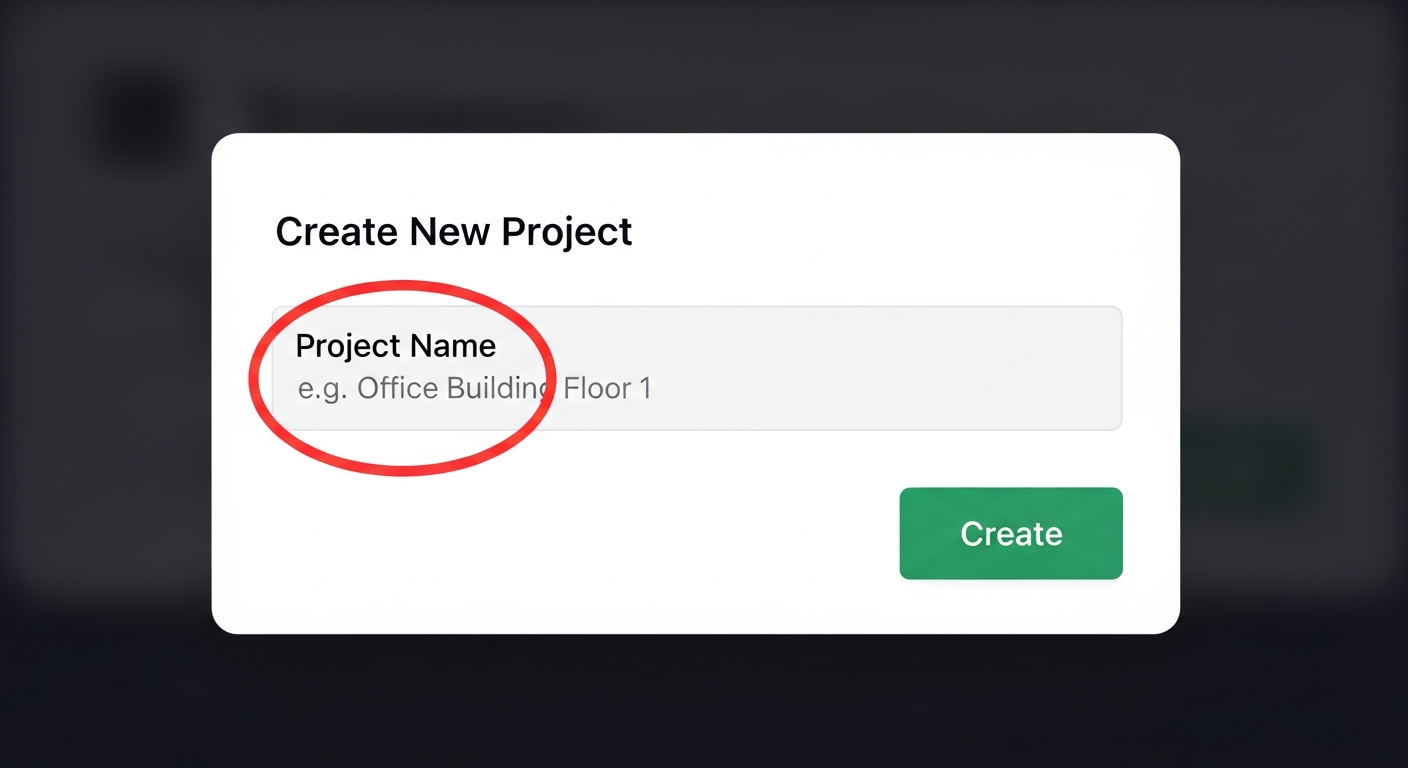 Step 2: Enter a descriptive name for your project (e.g. "Office Buil